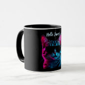 customized name cat lover mug tasse (Vorderseite Links)