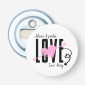 Customized name love pin button flaschenöffner (Vorderseite)
