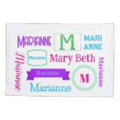 Customized Name Pillowcase for Girls Kissenbezug (Rückseite)