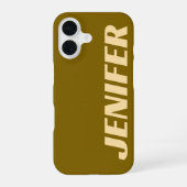 CUSTOMIZED NAME SIMPLE STYLISH MODERN MINIMAL MONO iPhone 16 HÜLLE (Rückseite)