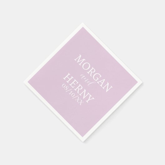 CUSTOMIZED NAME STYLISH MODERN WEDDING  SERVIETTE (Ecke)