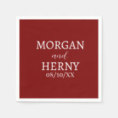 CUSTOMIZED NAME STYLISH MODERN  WEDDING  SERVIETTE (Vorderseite)