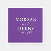 CUSTOMIZED NAME STYLISH MODERN  WEDDING  SERVIETTE (Vorderseite)