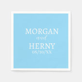 CUSTOMIZED NAME STYLISH MODERN  WEDDING  SERVIETTE (Vorderseite)