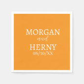 CUSTOMIZED NAME STYLISH MODERN  WEDDING  SERVIETTE (Vorderseite)