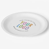 Customized Paper Plates Business Logo Printed Bulk Pappteller (Schrägansicht)