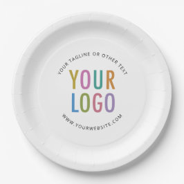 Customized Paper Plates Business Logo Printed Bulk Pappteller