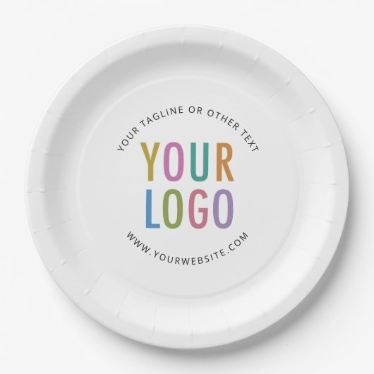 Customized Paper Plates Business Logo Printed Bulk Pappteller (Vorderseite)