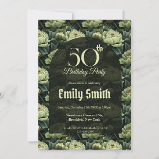 Customized Peonies Inspired Women Birthday Einladung