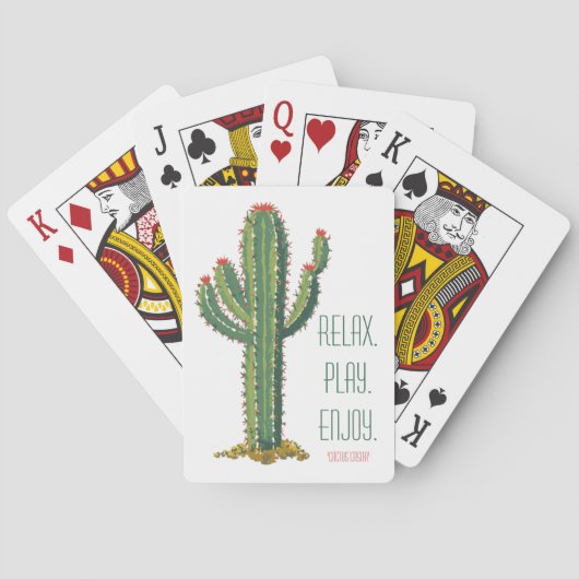 Customized Personalized Airbnb Playing Card Cactus Spielkarten (Rückseite)