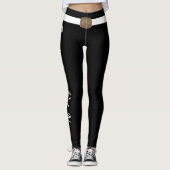 Customized Pet Lover Script Text Black And White  Leggings (Vorderseite)