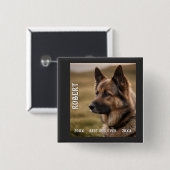 Customized pet memorial best dog ever button (Vorne & Hinten)