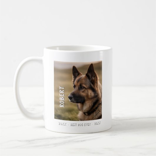 Customized pet memorial best dog ever kaffeetasse (Links)