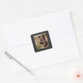 Customized pet memorial best dog ever quadratischer aufkleber (Umschlag)