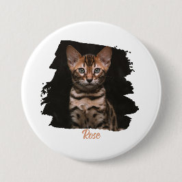 Customized pet photo with name button