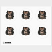 Customized pet photo with name runder aufkleber (Blatt)