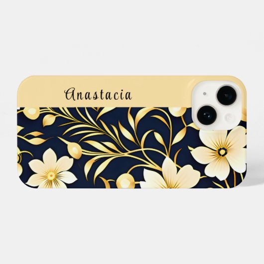Customized Phone Case Floral Design iPhone Hülle (Rückseite (Horizontal))