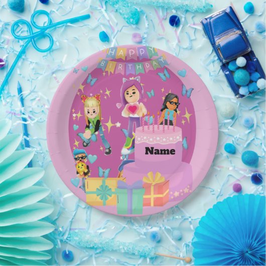 Customized PKXD Style Happy Birthday Paper Plate Pappteller (Party)