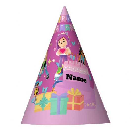 Customized PKXD Style Happy Birthday Partyhütchen (Vorderseite)