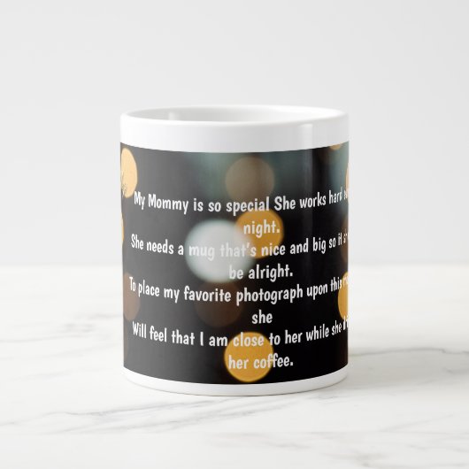 Customized Poem on Birthday Mug Jumbo-Tasse (Vorderseite)