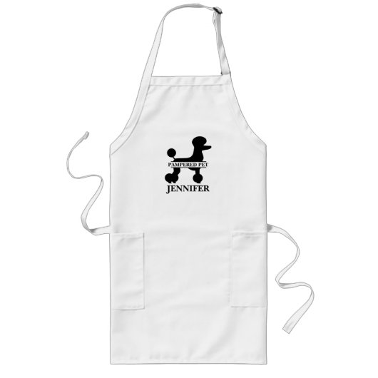 Customized Poodle Pet Groomer Apron Lange Schürze (Vorne)