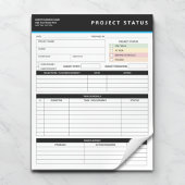 Customized Project Status Report Template Notepad Notizblock