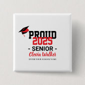 Customized proud school senior graduate button (Vorderseite)