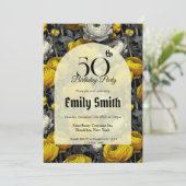 Customized Ranunculus Luxury First Birthday Gift Einladung (Stehend Vorderseite)