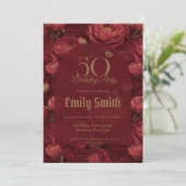 Customized Ranunculus Luxury Girl’S Birthday Einladung (Stehend Vorderseite)