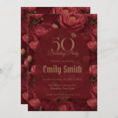 Customized Ranunculus Luxury Girl’S Birthday Einladung (Vorne/Hinten)