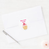 Customized*Raspberry Kuchen-Aufkleber-Buch Runder Aufkleber (Umschlag)