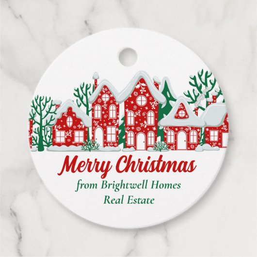 Customized Real Estate Company Christmas Party Geschenkanhänger (Vorderseite)