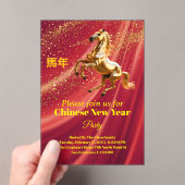 Customized Red & Gold Festive Chinese New Year  Acryleinladungen (Insitu (Handheld))