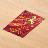 Customized Red & Gold Festive Chinese New Year  Acryleinladungen (Ablage )