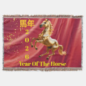 Customized Red & Gold Festive Chinese New Year  Decke (Vorderseite)