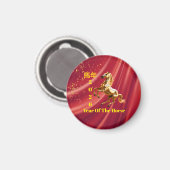 Customized Red & Gold Festive Chinese New Year Magnet (Vorderseite/Rückseite)