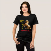 Customized Red Gold & Festive Chinese New Year Tri-Blend Shirt (Vorderseite voll)