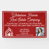 Customized Red Real Estate Company Marketing Banner (Horizontal)