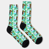 Customized Retro Vintage camper Socken (Rechts)