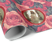 Customized Rose Floral Birthday Geschenkpapier (Rolleneckpunkt)