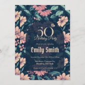 Customized Rose Inspired Adult Birthday Einladung (Vorne/Hinten)