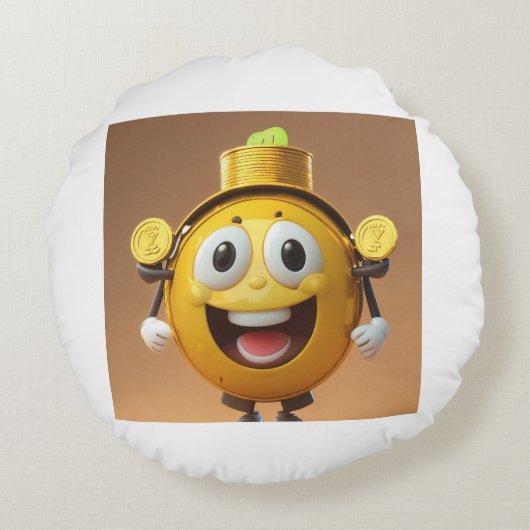 Customized round pillow cover, adding a fun . rundes kissen (Rückseite)