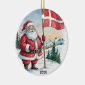 Customized Santa in Denmark  Keramik Ornament (Rechts)