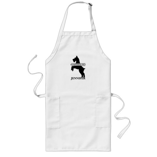 Customized Schnauzer Pet Groomer Apron Lange Schürze (Vorne)