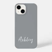 Customized Simple Stylish Modern Black Colour  iPhone Hülle (Rückseite)