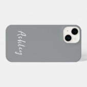 Customized Simple Stylish Modern Black Colour  iPhone Hülle (Rückseite (Horizontal))