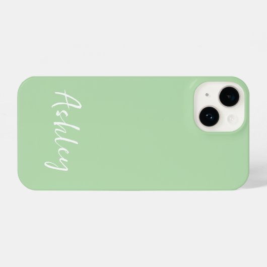 Customized Simple Stylish Modern Minimal Monogram  iPhone Hülle (Rückseite (Horizontal))