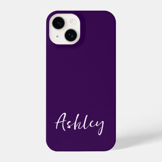 Customized Simple Stylish Modern Minimal Monogram  iPhone Hülle (Rückseite)