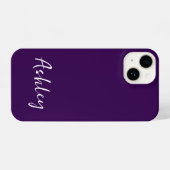 Customized Simple Stylish Modern Minimal Monogram  iPhone Hülle (Rückseite (Horizontal))