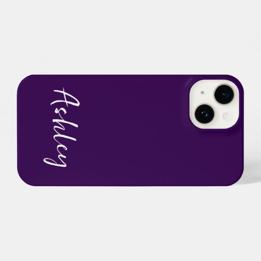 Customized Simple Stylish Modern Minimal Monogram  iPhone Hülle (Rückseite (Horizontal))